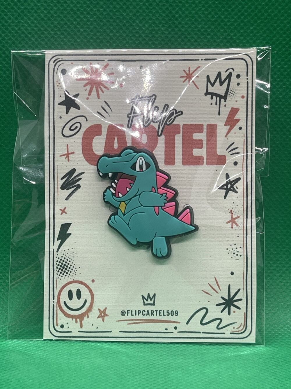 Pokemon Totodile PVC Rubber Hat Pin Lapel Backpack Collectible